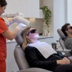 Couple attending a professional whitening appointment