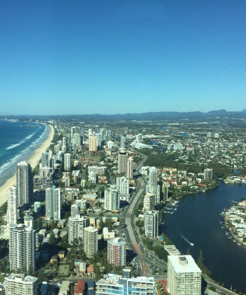 aerial city view